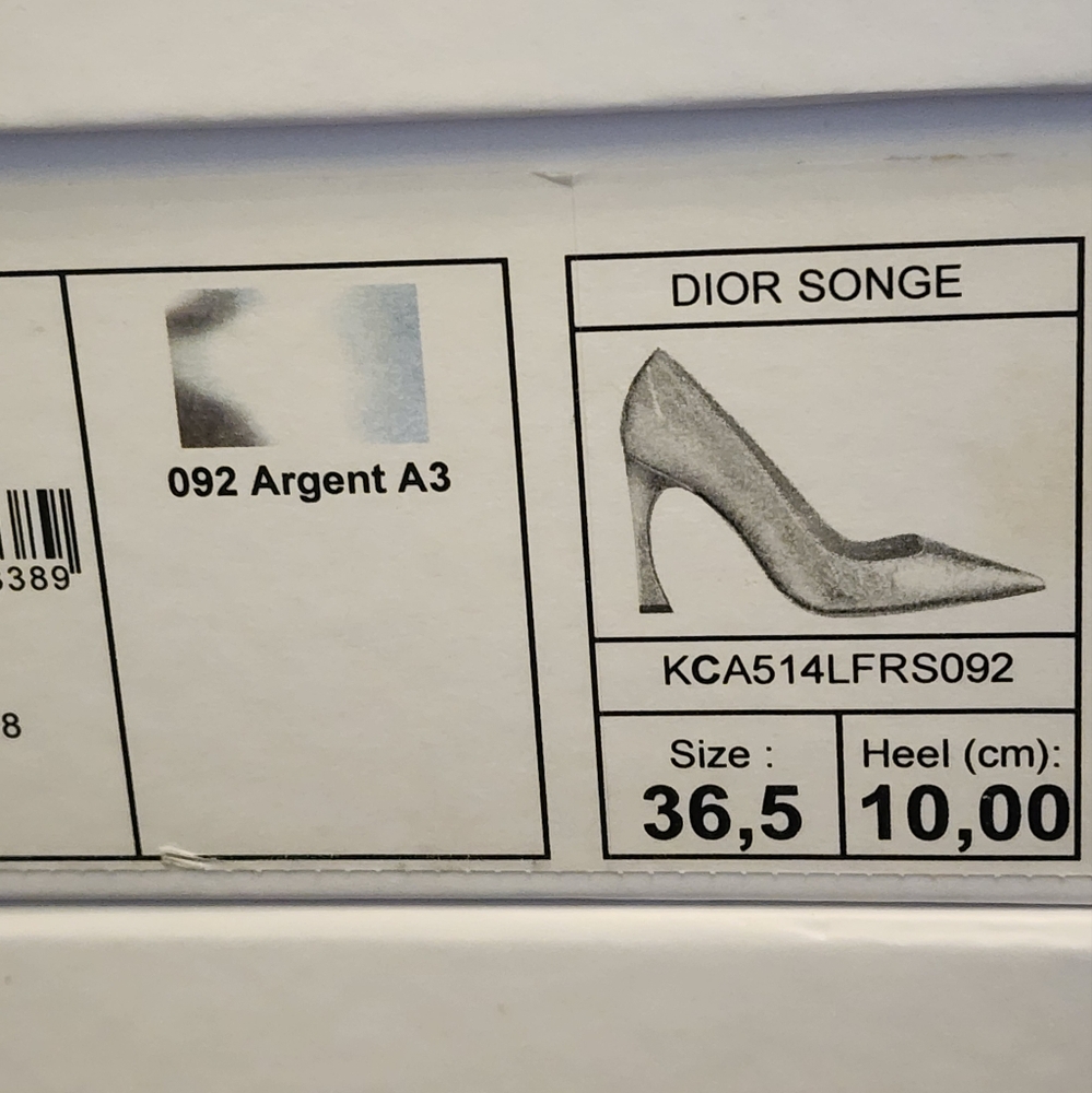 Brand New 100% Auth Christian Dior Women's Stilleto Silver Leather Shoes - Picture 6 of 12